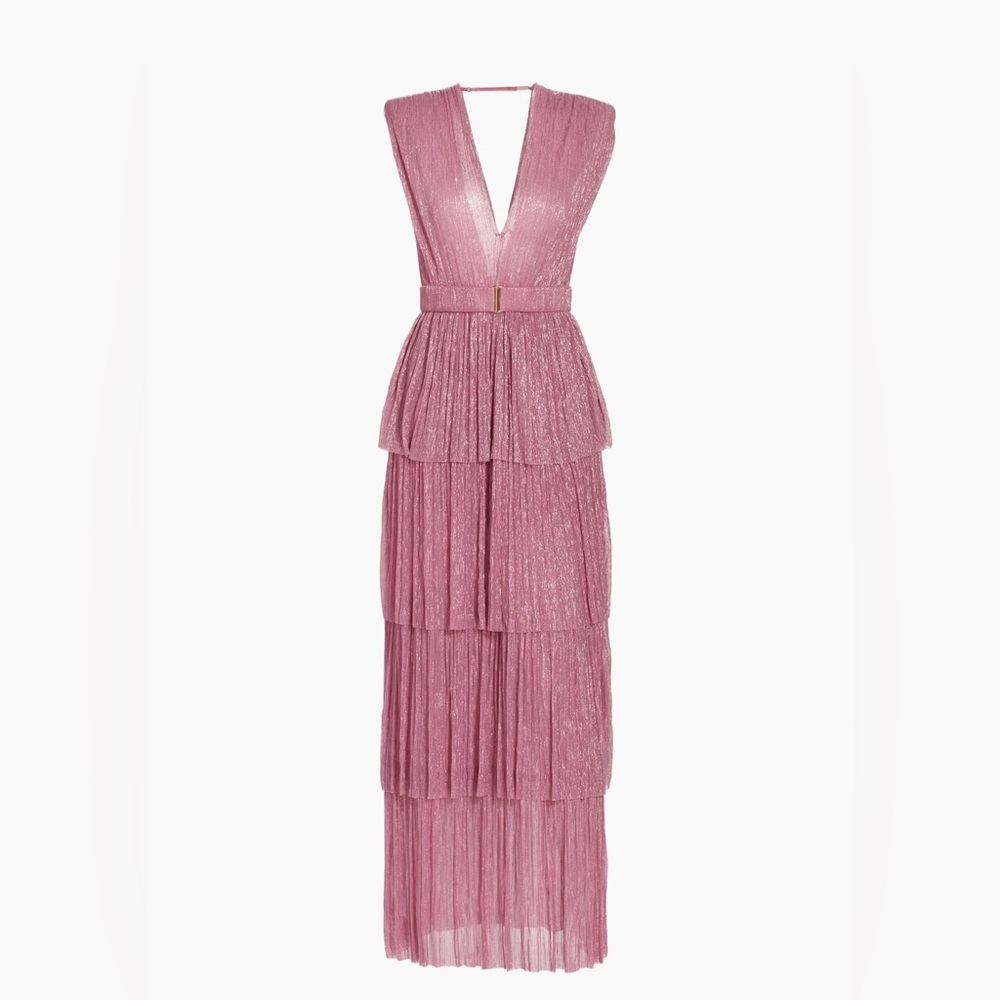 Sabina Musayev Pink Layered Wedding Dress